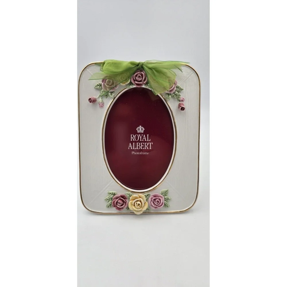 Royal Albert 8 Inch Rectangular Frame Old Country Roses New In Box Collectible